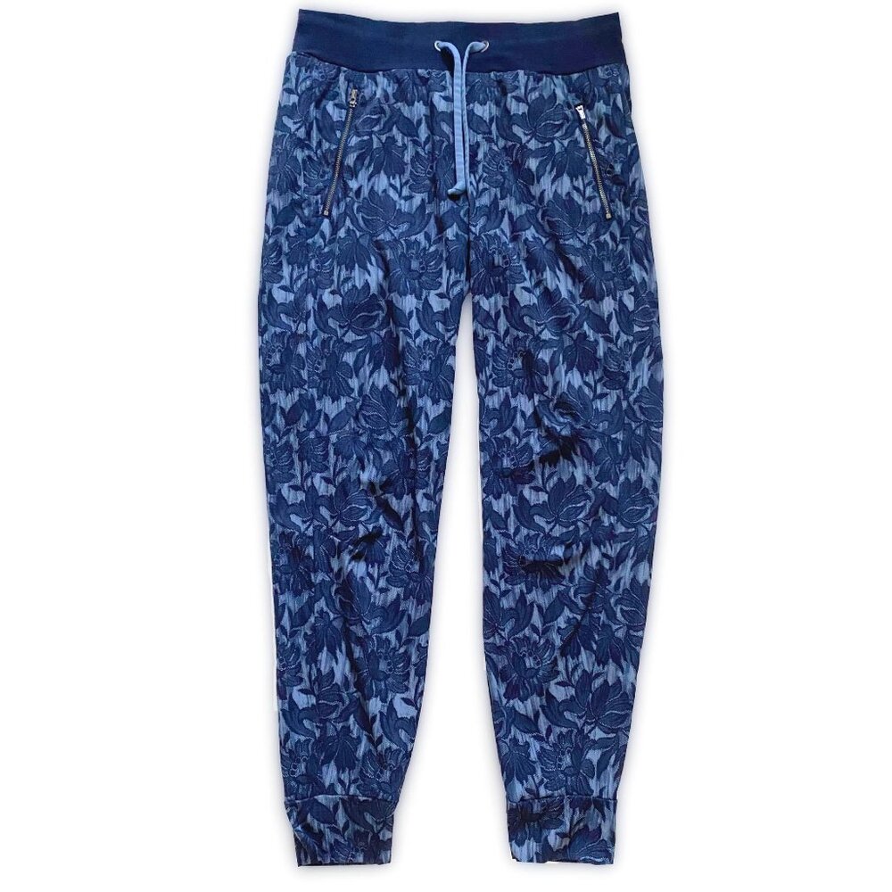 Athleta Trekkie North Jogger Blue Floral PERFECT NEW Without Tags